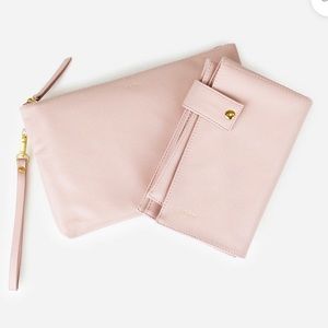 Fawn Design Leather Blush Changing Clutch and Baby Changing Pad!